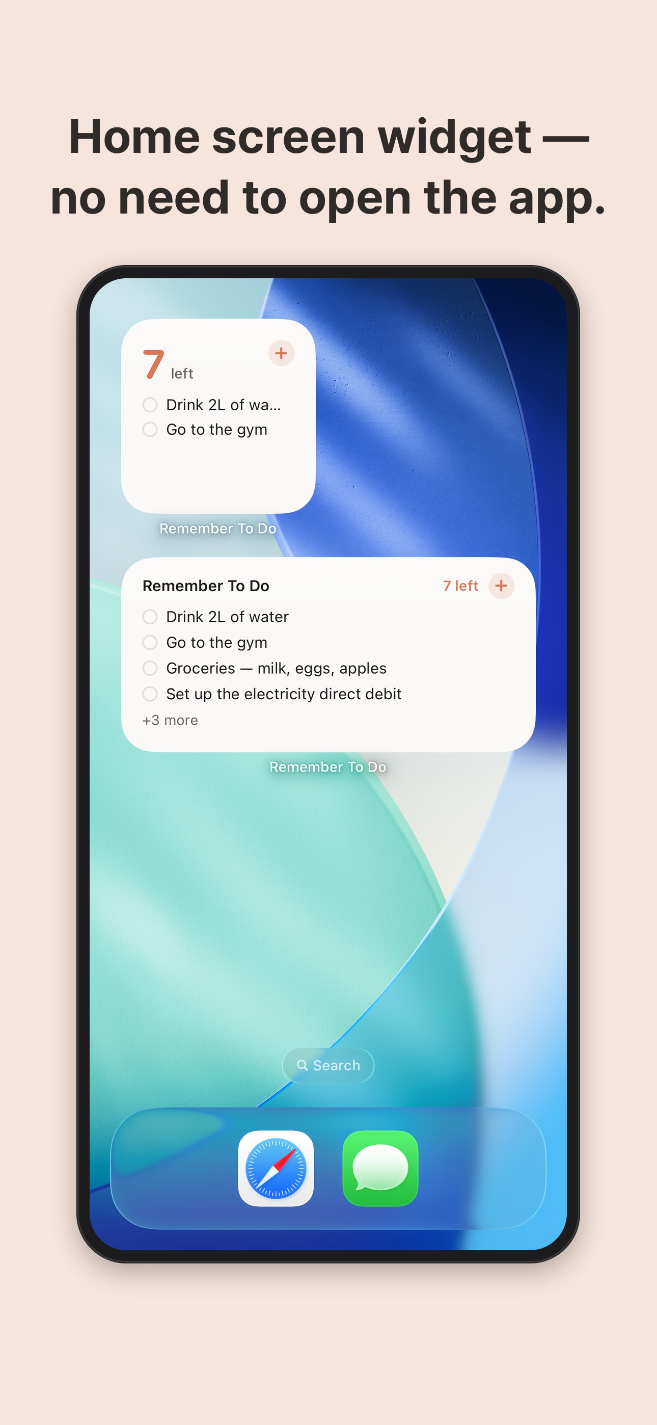 Home screen widget